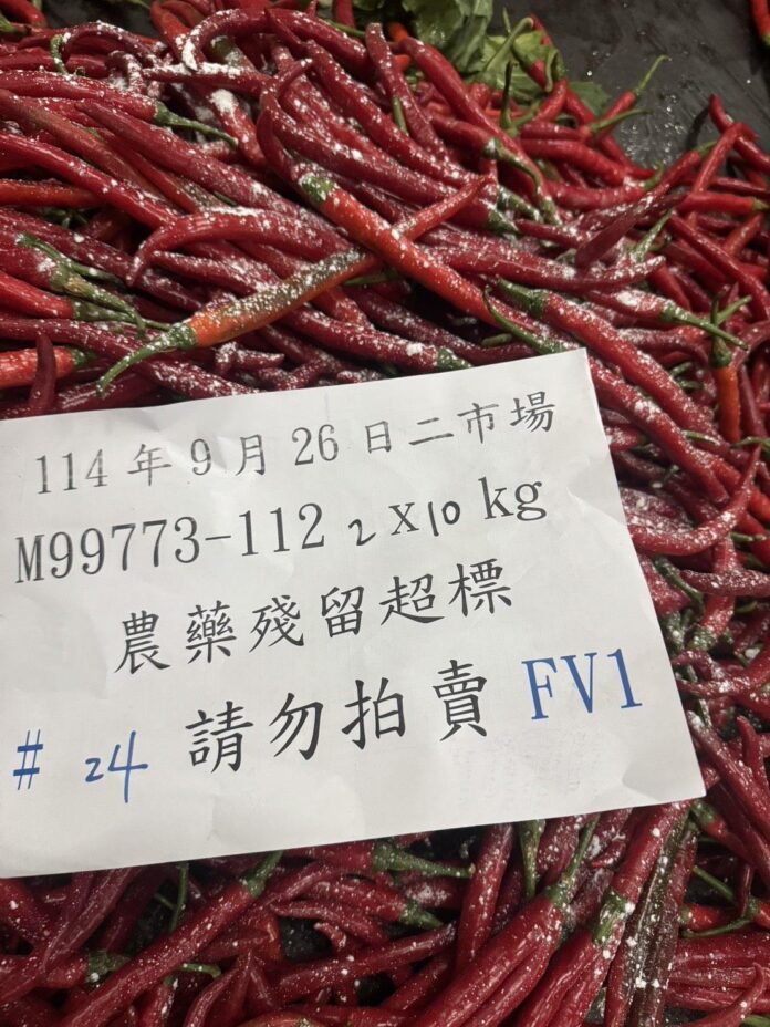114年9月北市批發市場蔬果農藥殘留抽驗結果