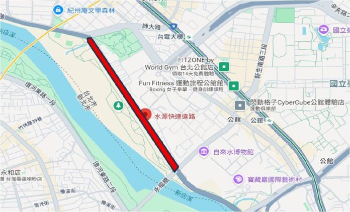 水源快速道路(永福橋至金門街) 路面改善工程延至10/30-11/2每日22時至翌日6時管制施工  請用路人依指示通行